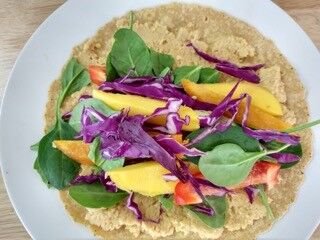 rainbow hummus bowl