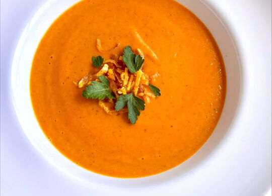 Creamy Pumpkin Soup with White Beans