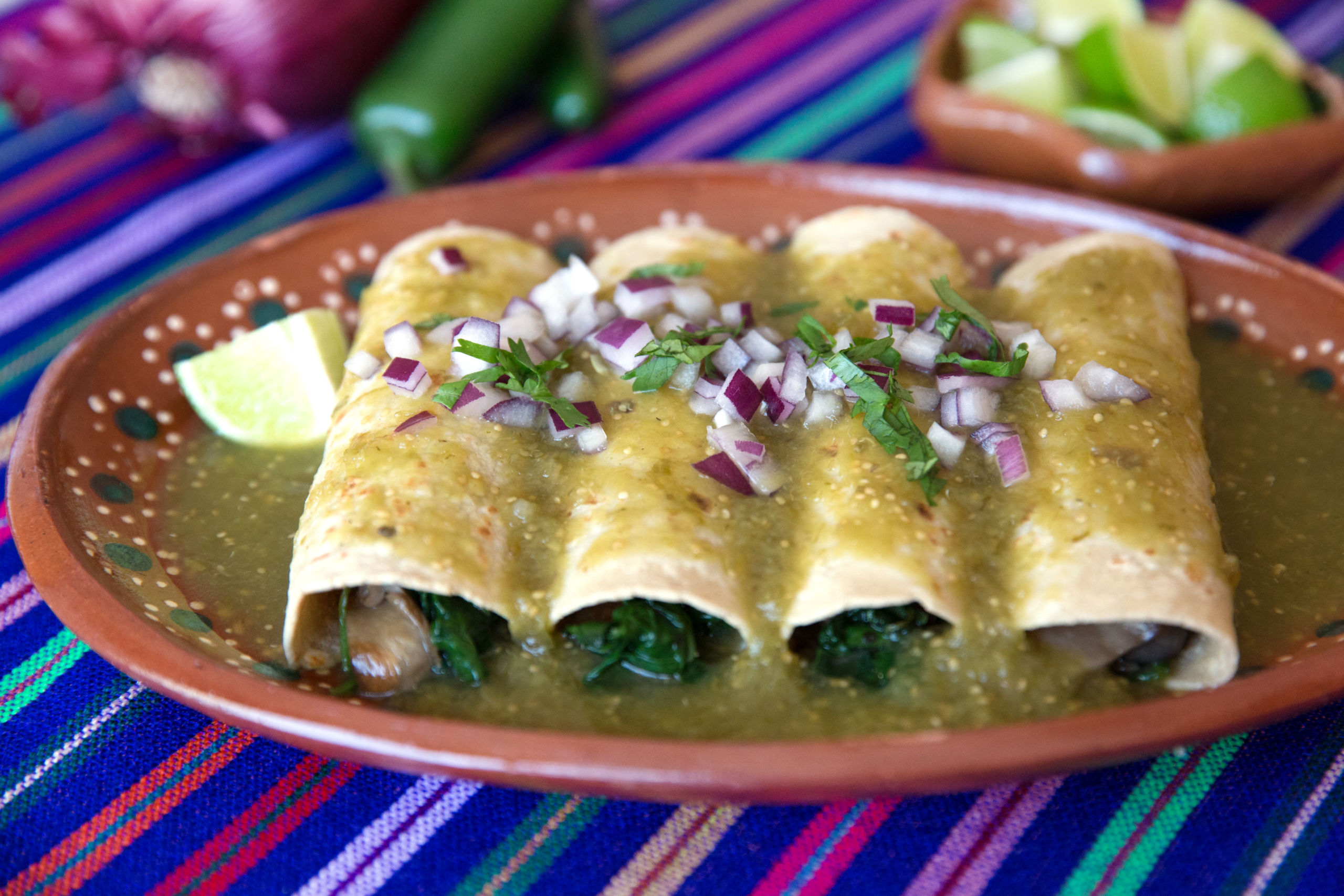 Spinach enchiladas