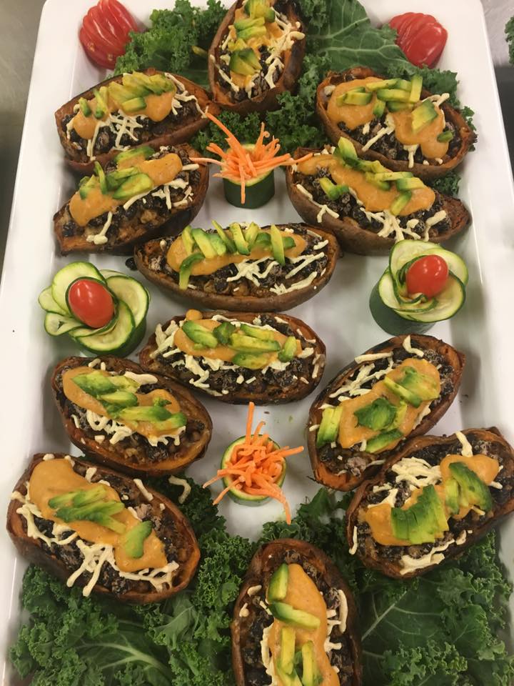 Chipotle sweet potato skins