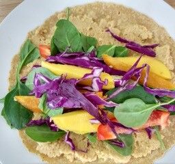 rainbow hummus bowl