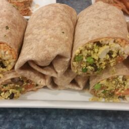 Tofu scramble breakfast burrito