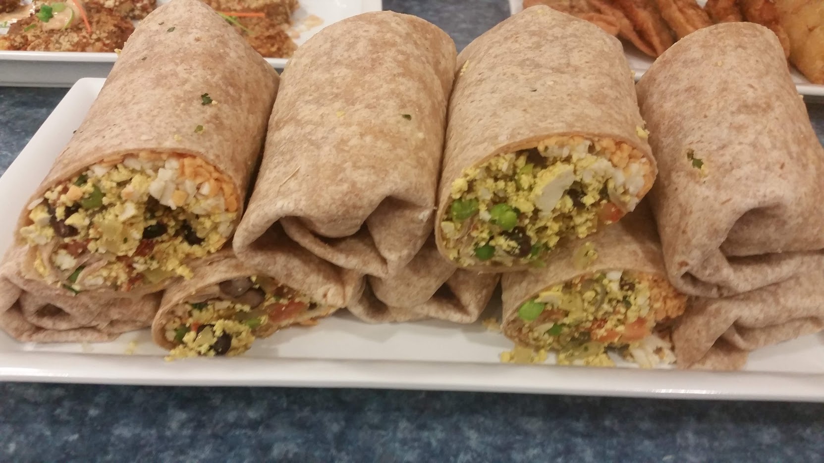 Tofu scramble breakfast burrito